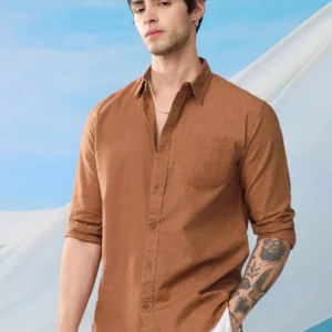 Cotton Linen: Russet Brown 2